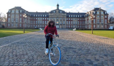 Cycling is uncommon in Mexico. For the first few months of her stay in Münster, Diana usually travelled by bus; later, she went nearly everywhere by bike. (Photo: private)