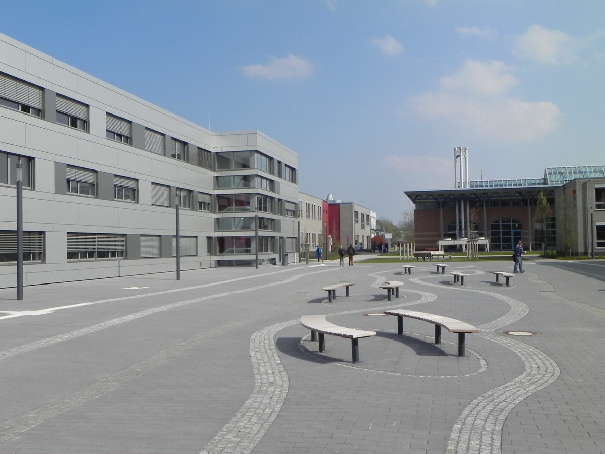 Der Steinfurter Campus mit Blick auf das N-Gebäude.